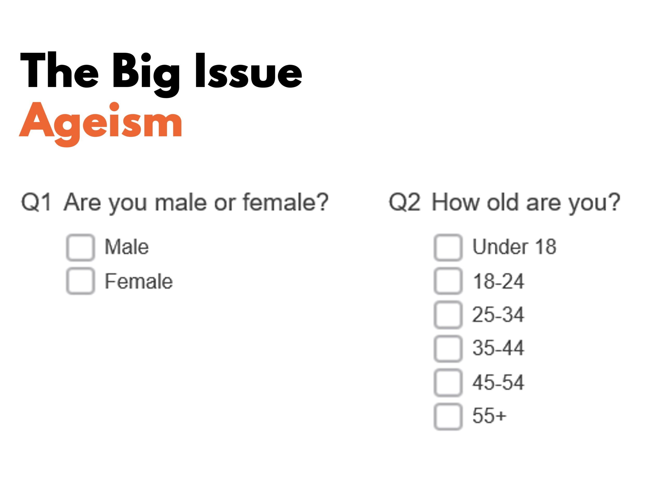 AGEISM IS ALIVE AND WELL, UNFORTUNATELY